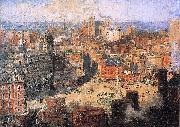 Colin Campbell Cooper Columbus Circle USA oil painting artist